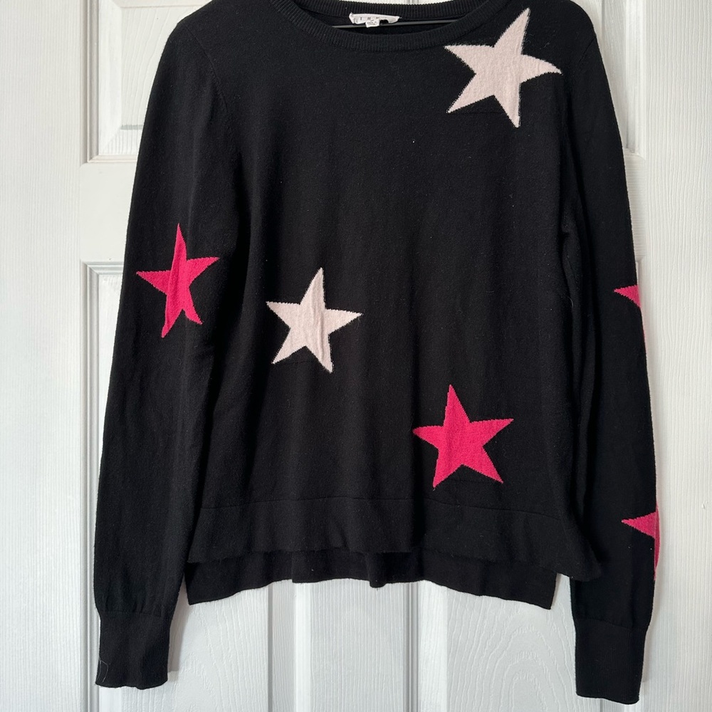 THML Black Sweater with Pink and White Stars - Picture 3 of 12